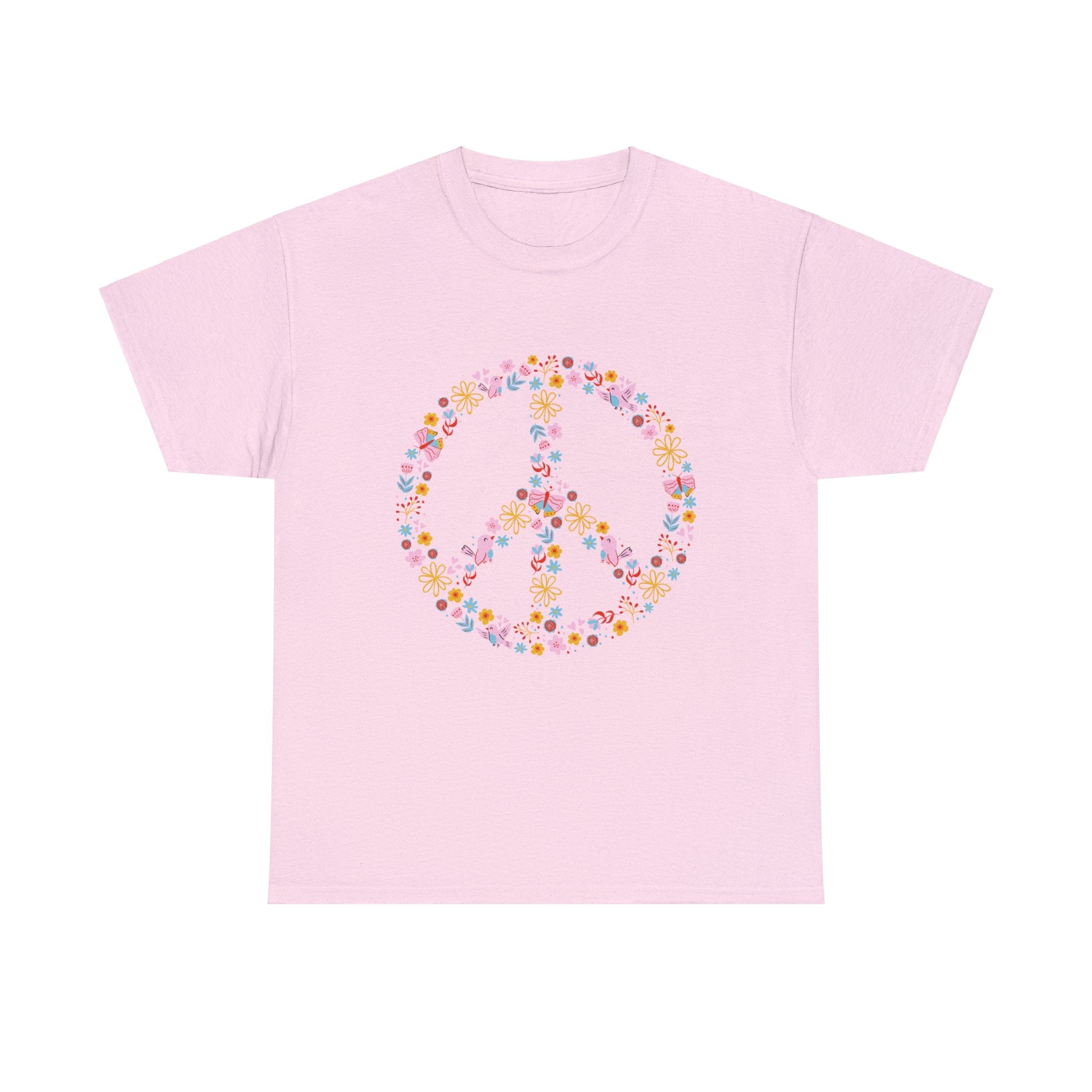 Summer T-Shirt: Flowery Peace Sign