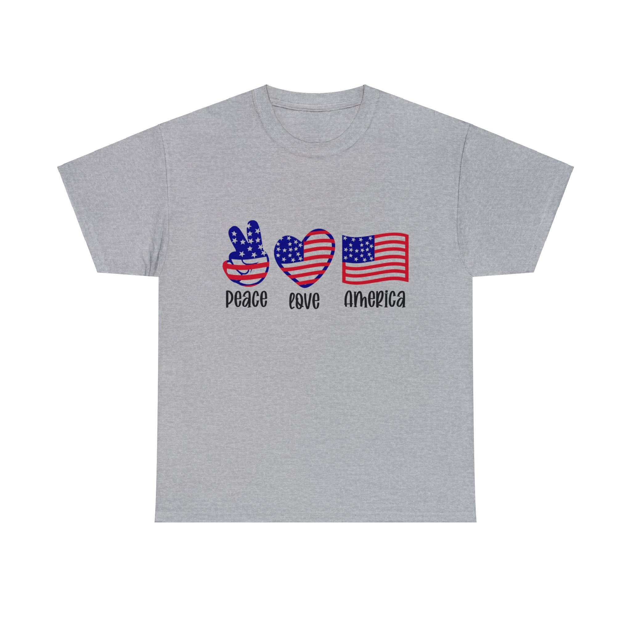 4th of July T-Shirt: Peace Love America