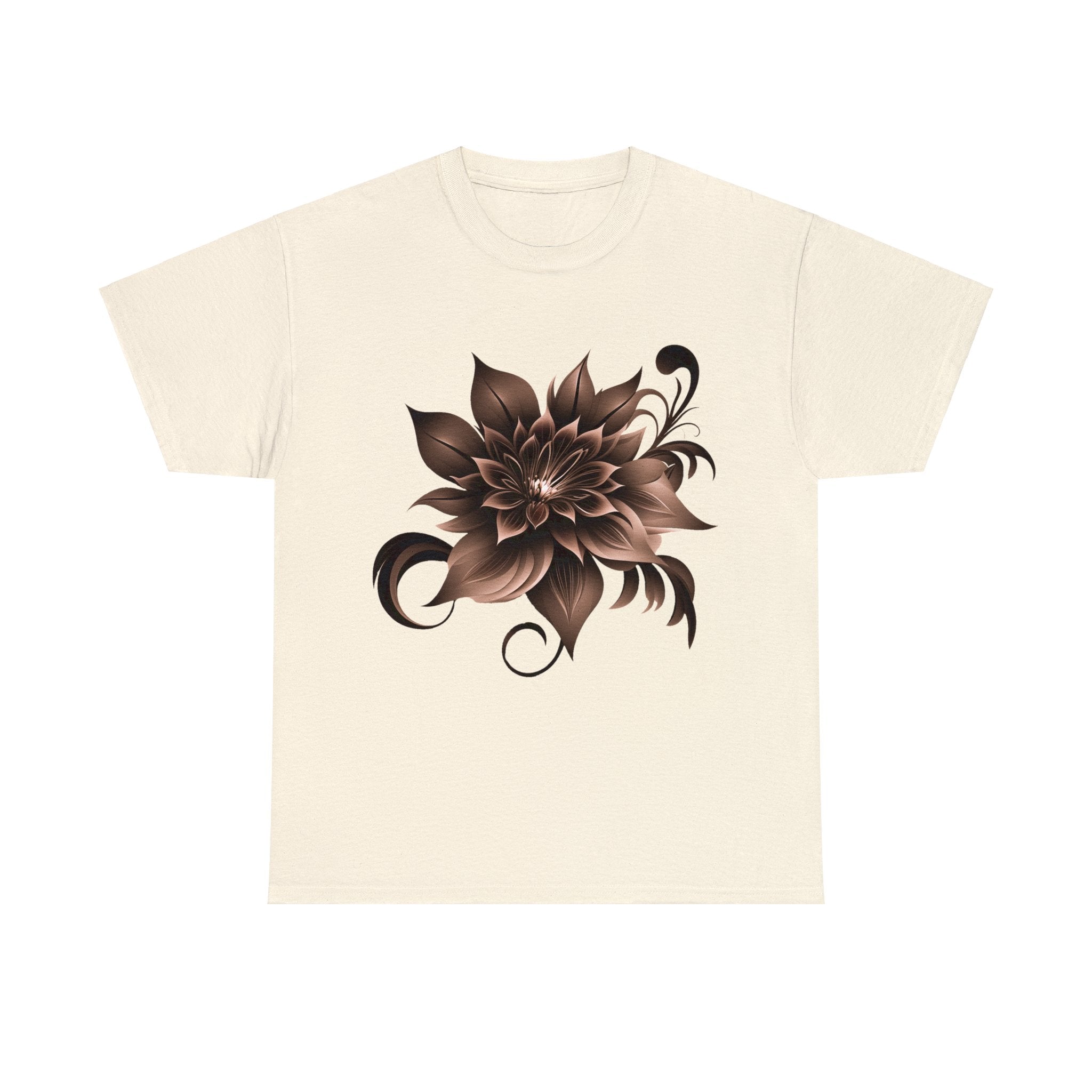 Summer T-Shirt: Brown Flower