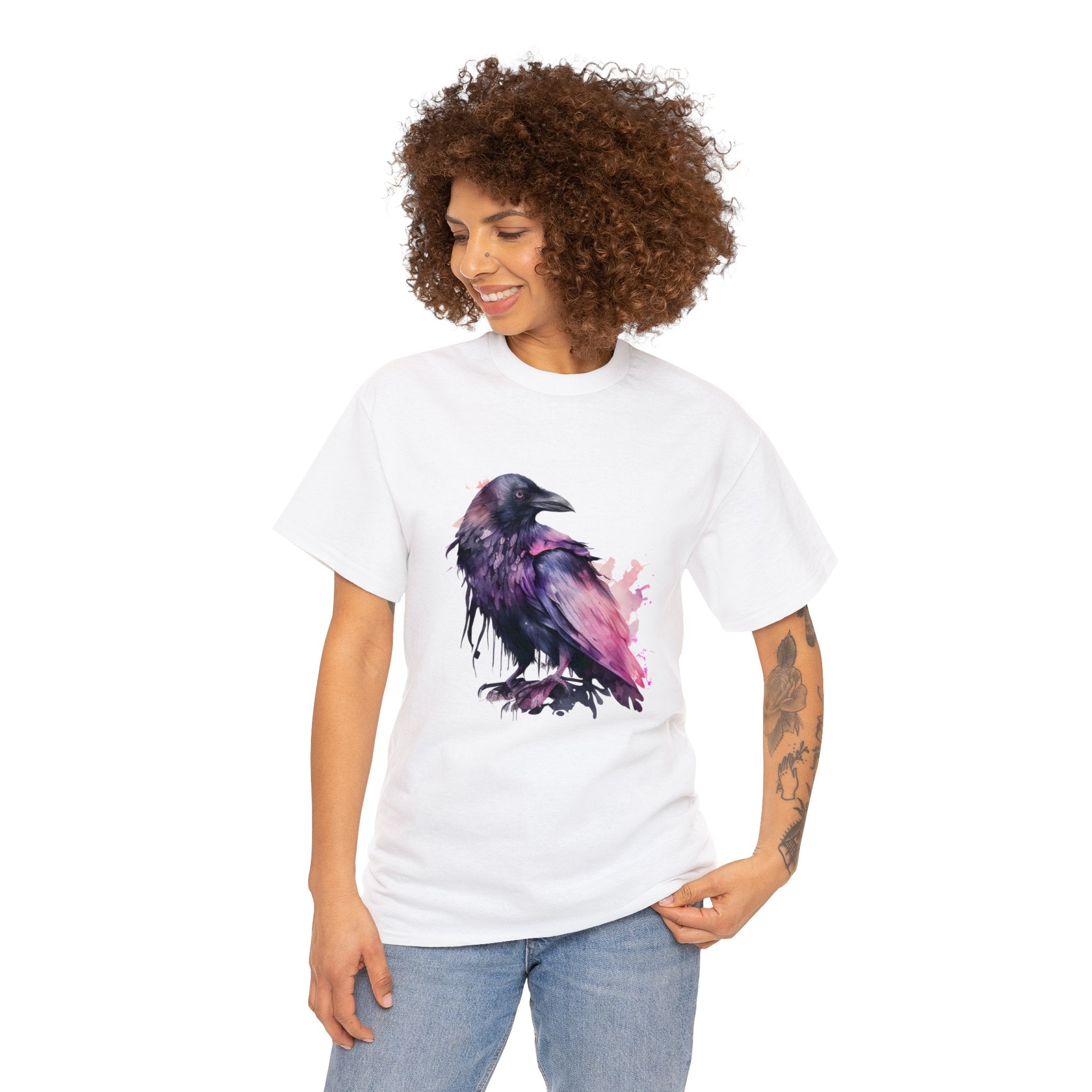 Bird T-Shirt: Watercolor Crow