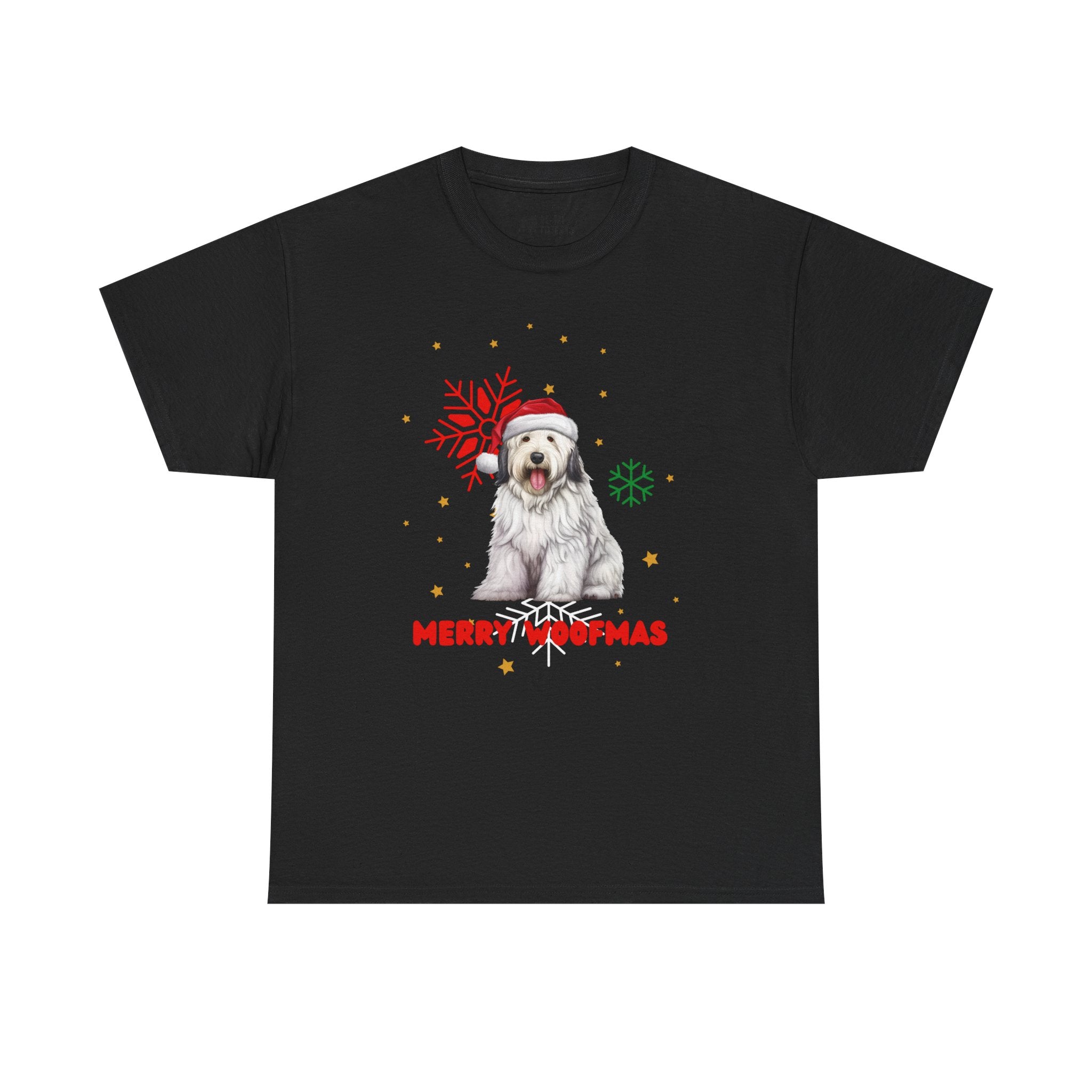 Christmas T-Shirt: Santa Hat Sheepdog