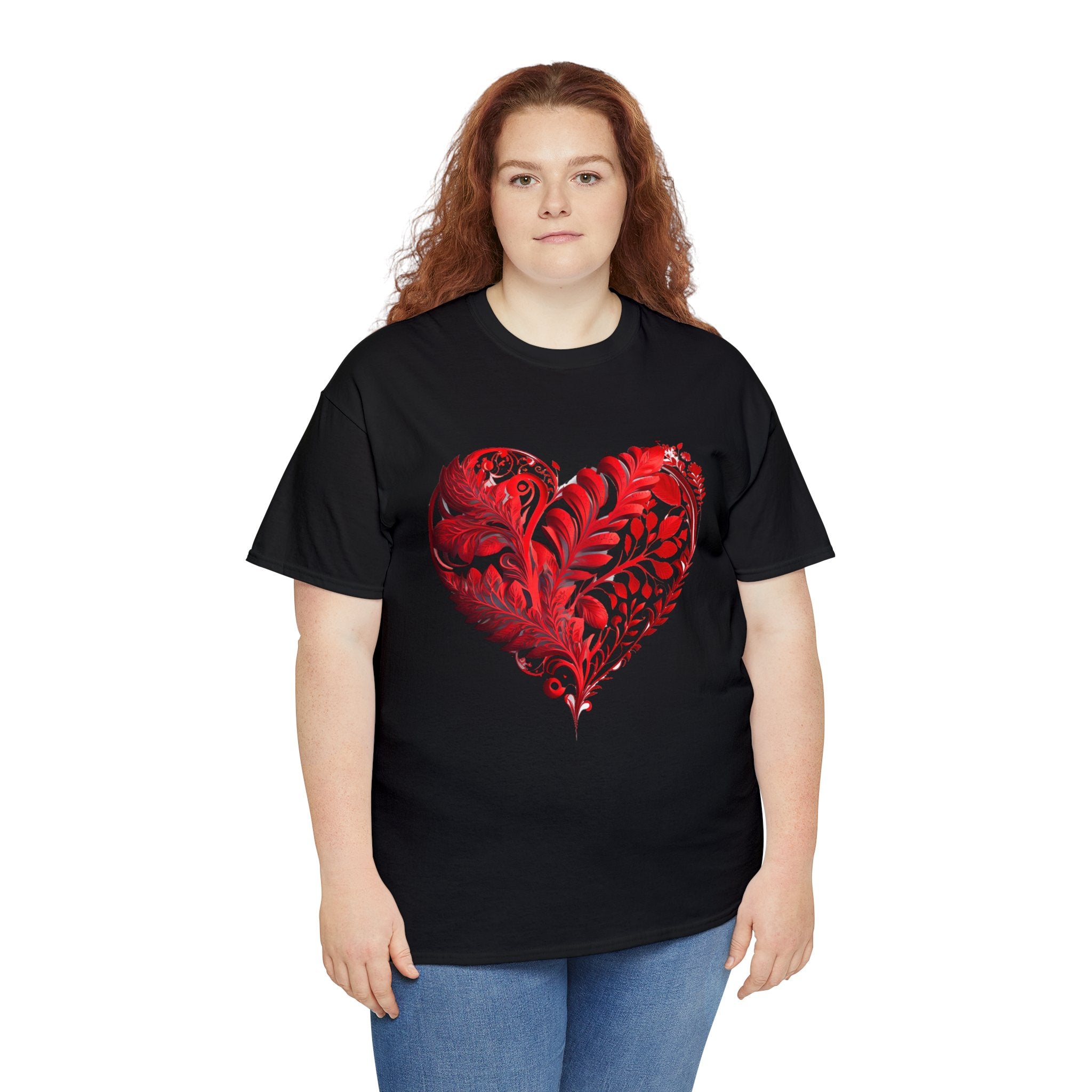 Love T-Shirt: Intricate Red Heart