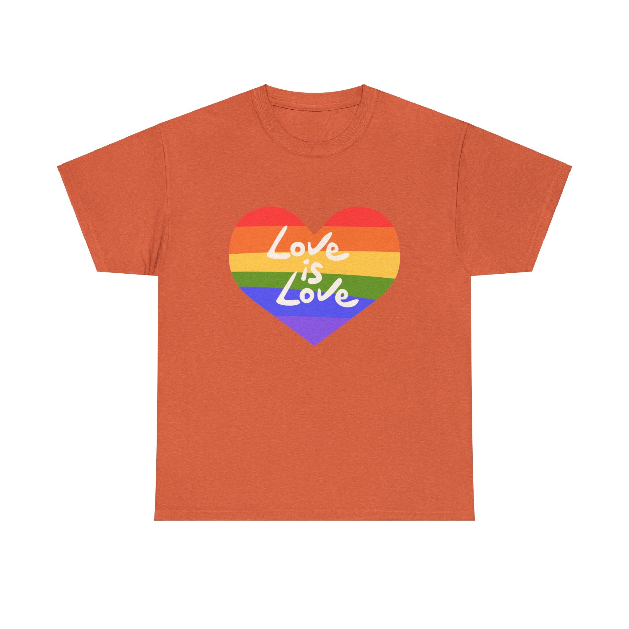 PRIDE T-Shirt: Love is Love Rainbow Heart