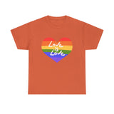 PRIDE T-Shirt: Love is Love Rainbow Heart