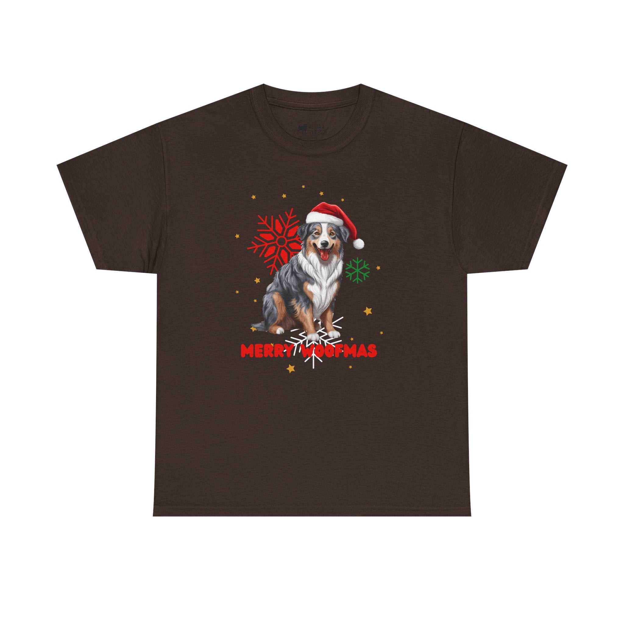 Christmas T-Shirt: Santa Hat Australian Shepard