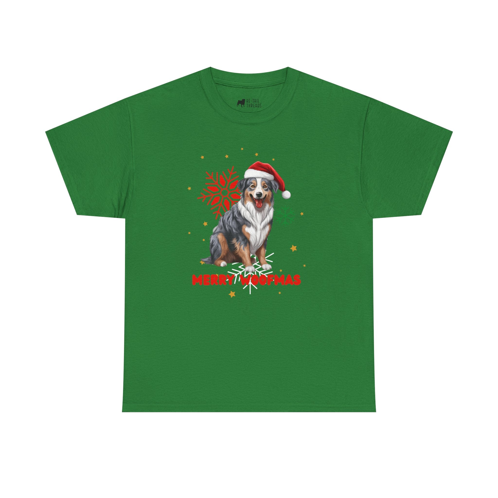 Christmas T-Shirt: Santa Hat Australian Shepard