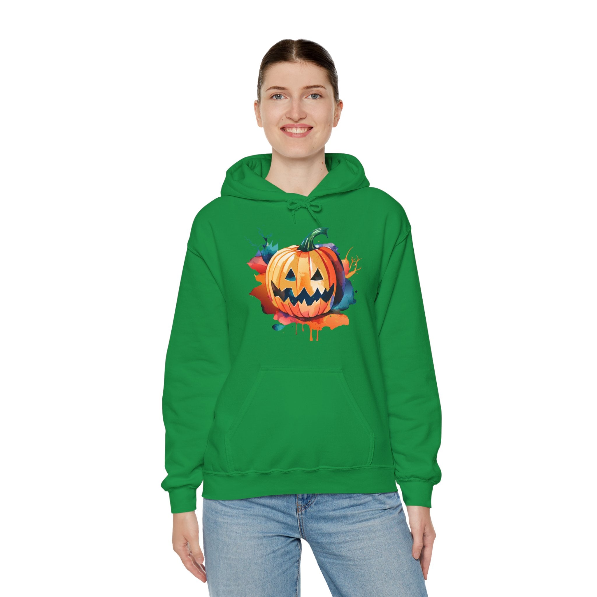 Halloween Hoodie: Watercolor Pumpkin