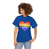 PRIDE T-Shirt: Love is Love Rainbow Heart