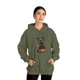 Halloween Hoodie: Cat on a Pumpkin