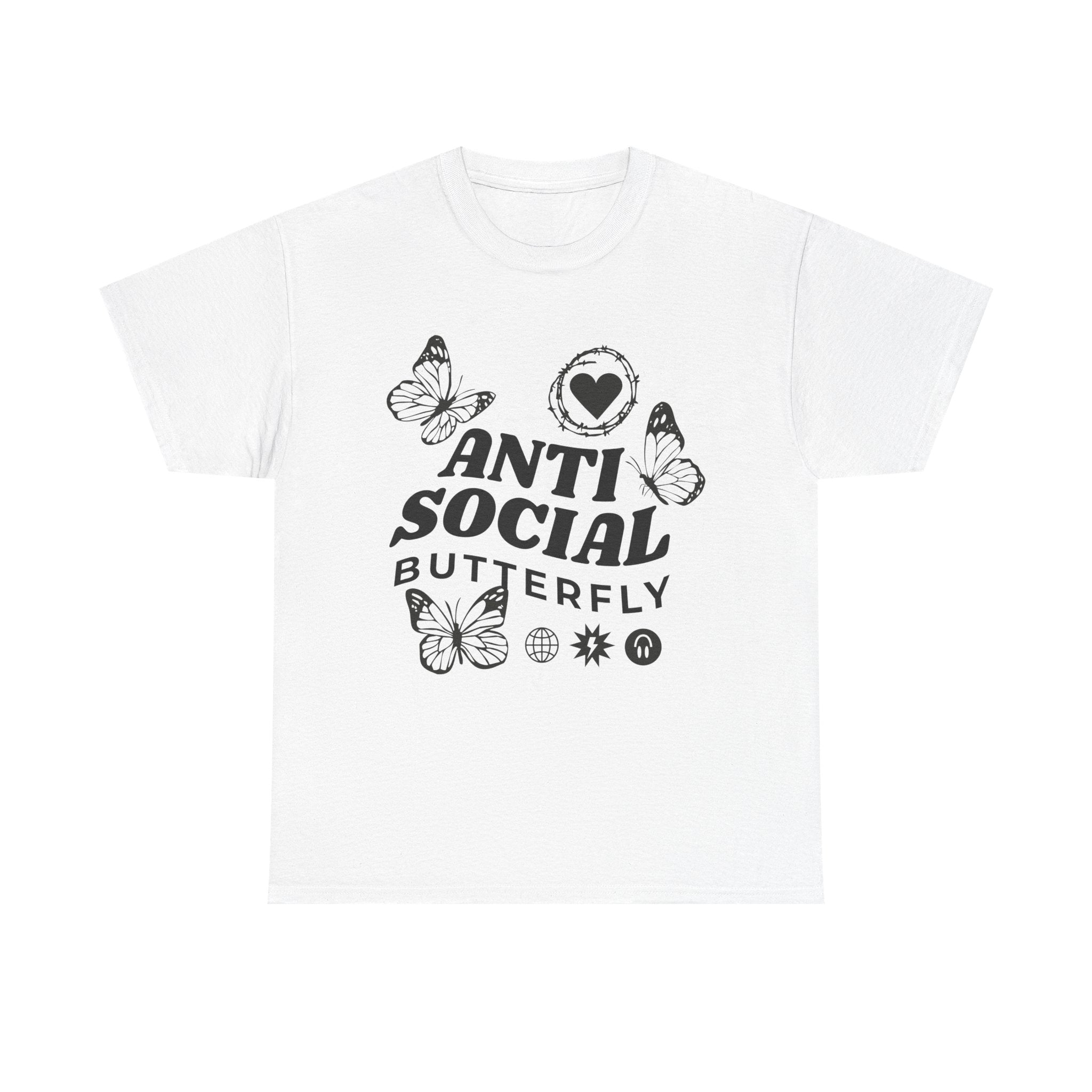 Funny T-Shirt: Anti-Social Butterfly