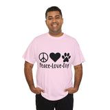 Dog T-Shirt: Peace Love Dog