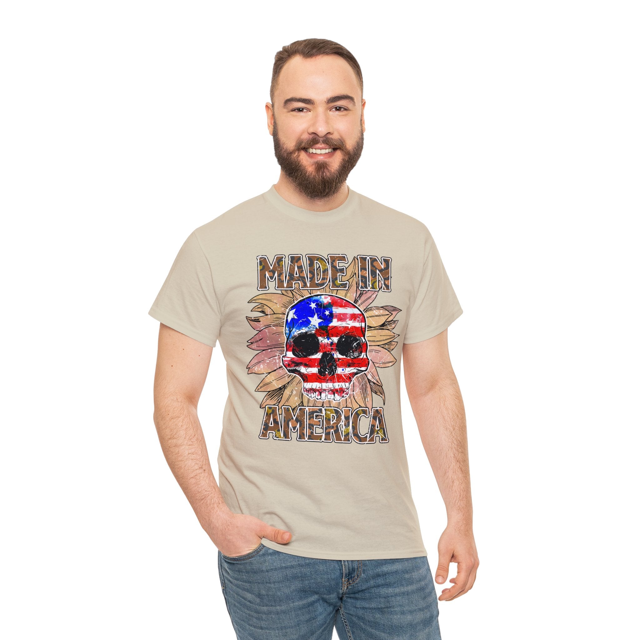 4th of July T-Shirt: Made in America Skull