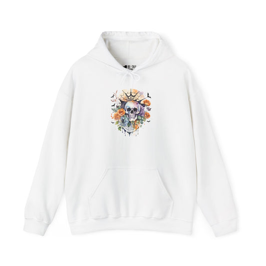 Halloween Hoodie: Skull and Flowers