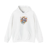 Halloween Hoodie: Skull and Flowers