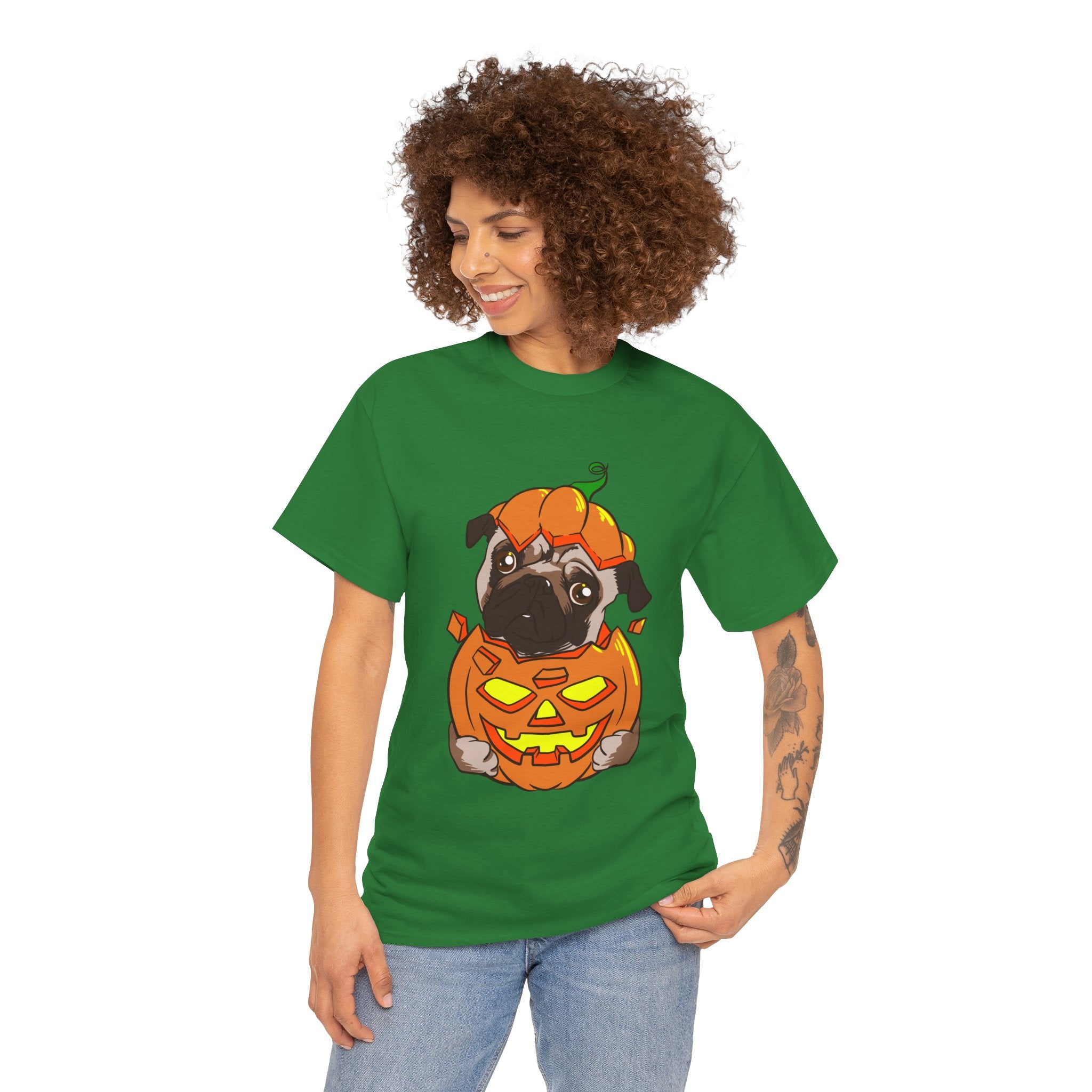 Halloween T-Shirt: Pug in a Pumpkin