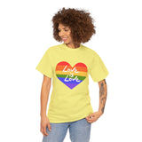 PRIDE T-Shirt: Love is Love Rainbow Heart