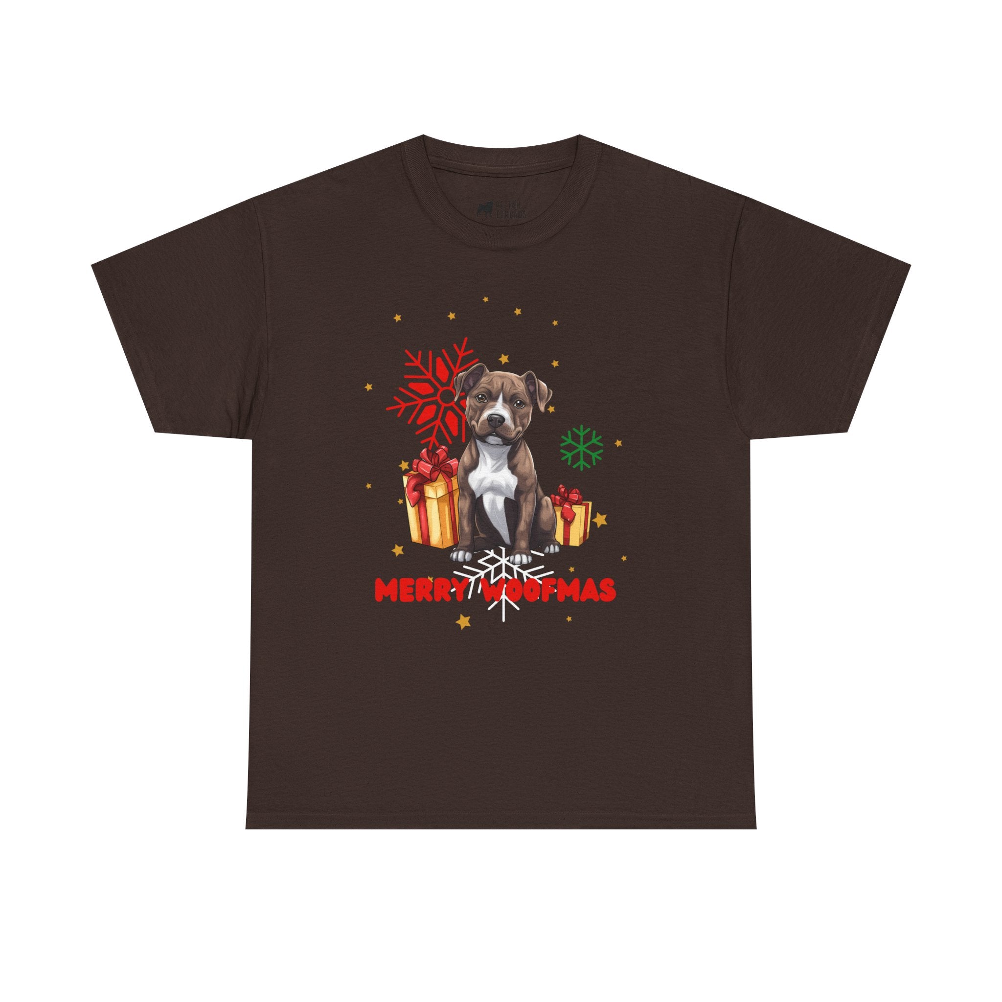 Christmas T-Shirt: Santa Hat Pit Bull #2