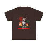 Christmas T-Shirt: Santa Hat Pit Bull #2