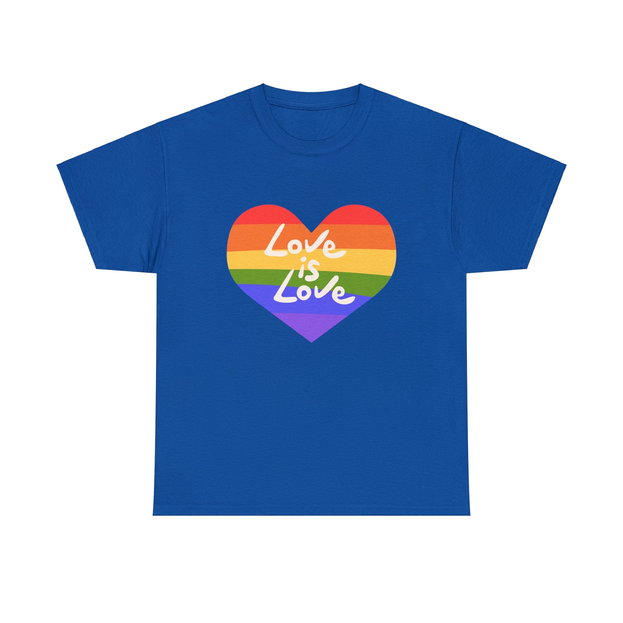 PRIDE T-Shirt: Love is Love Rainbow Heart