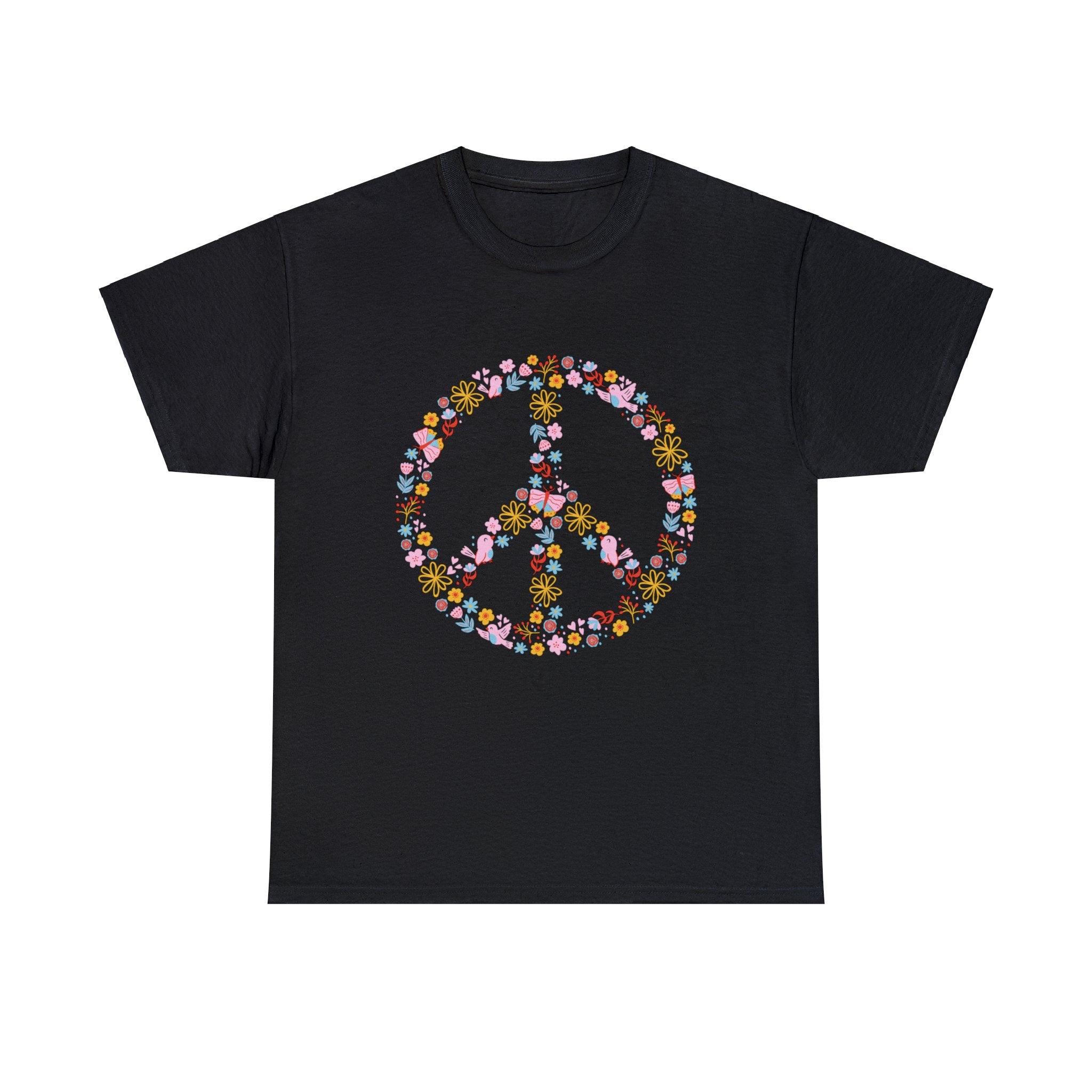 Summer T-Shirt: Flowery Peace Sign