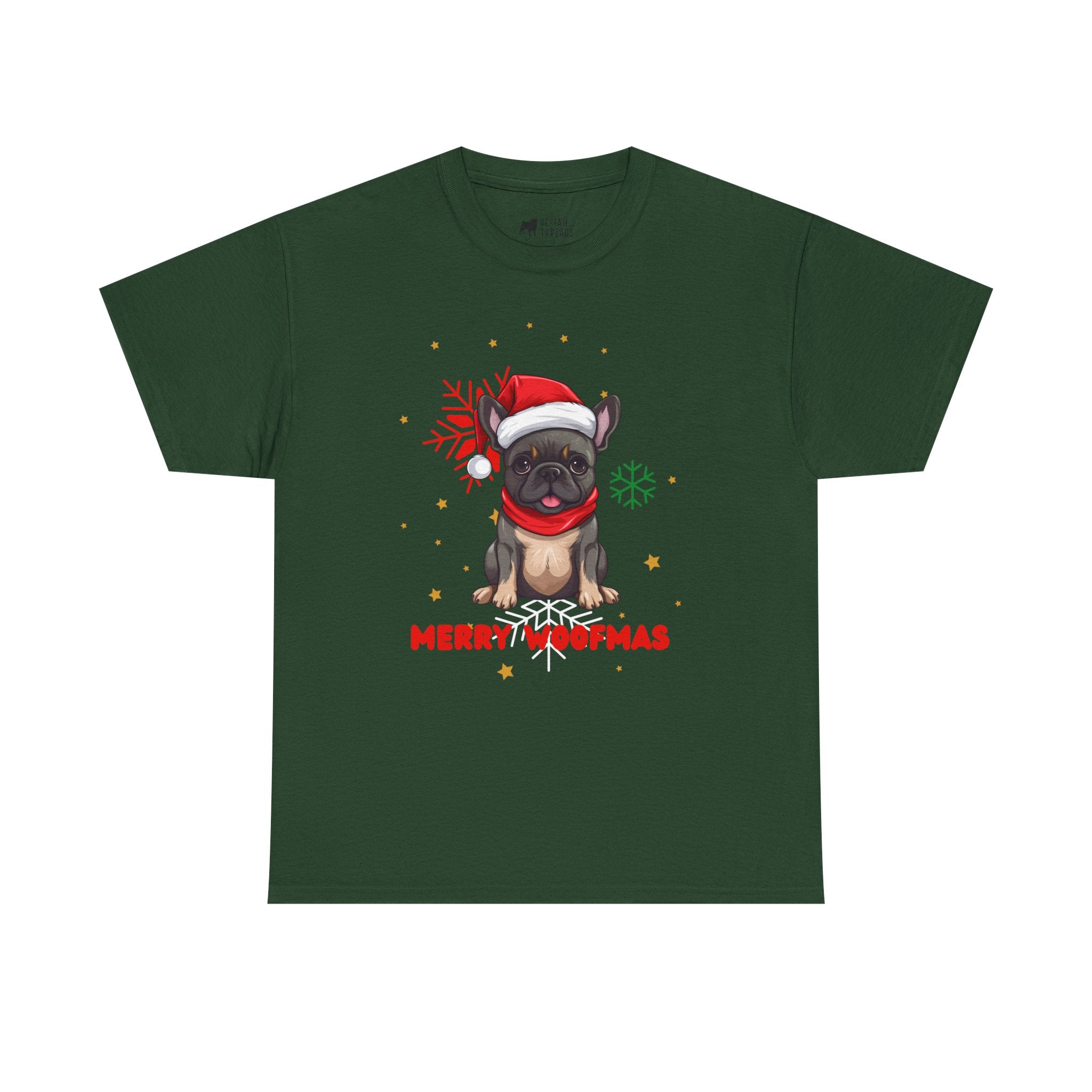 Christmas T-Shirt: Santa Hat French Bulldog