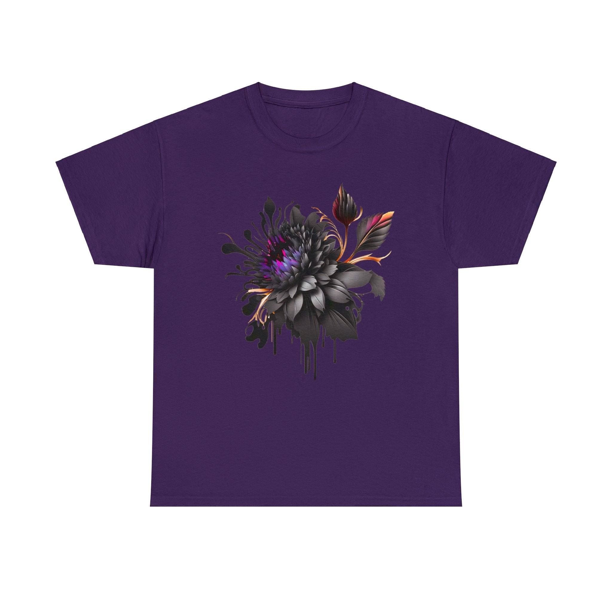 Summer T-Shirt: Black Flower