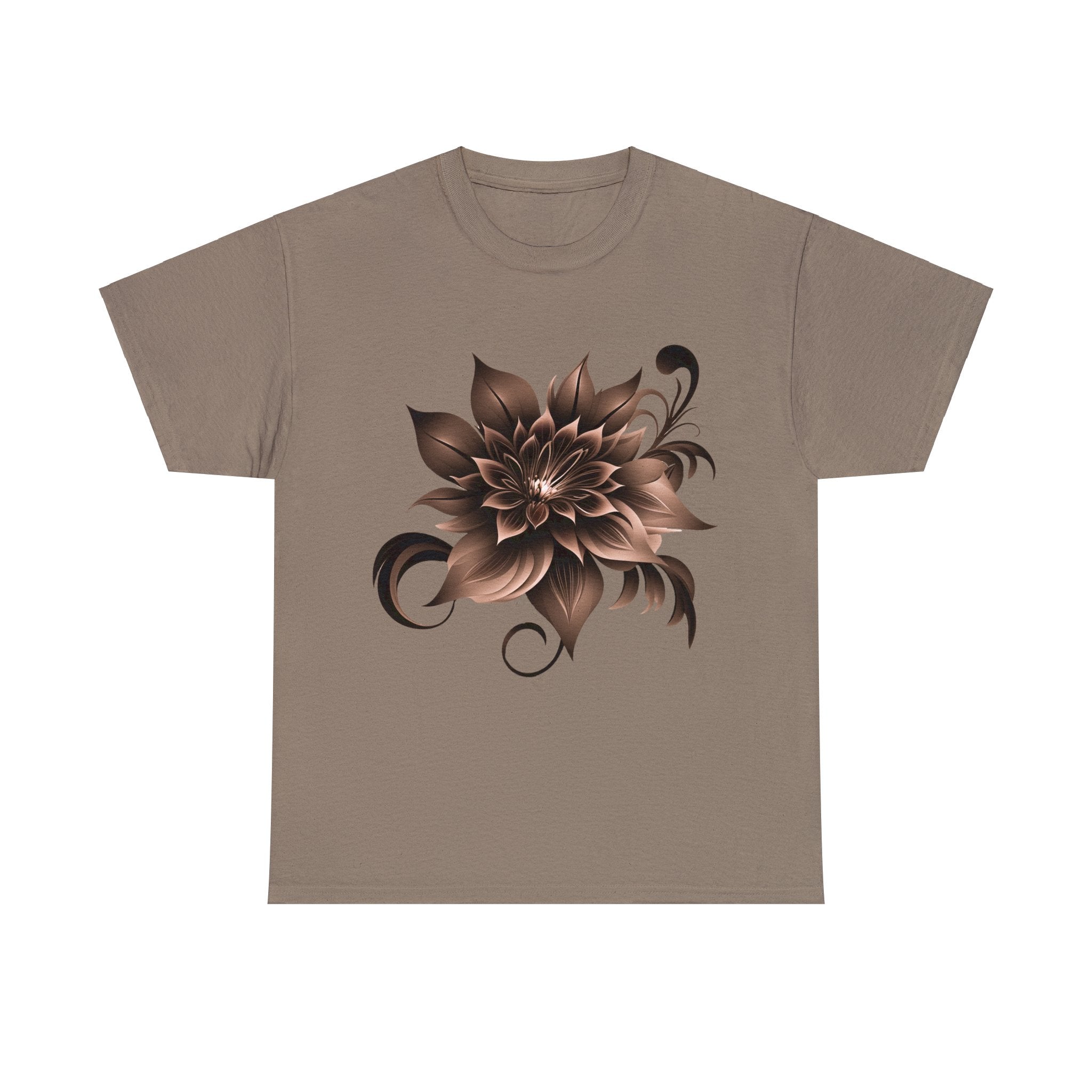 Summer T-Shirt: Brown Flower
