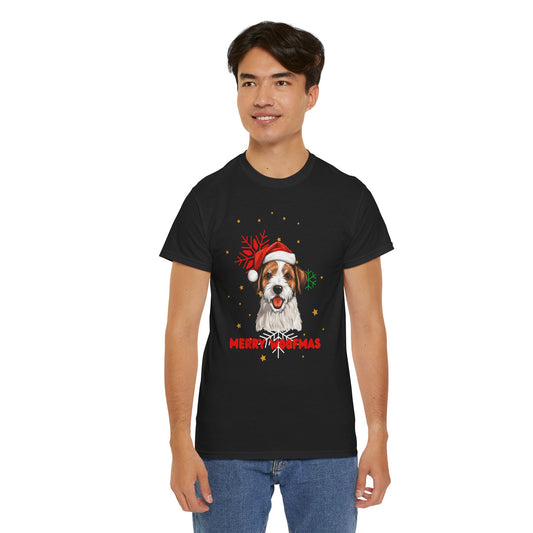 Christmas T-Shirt: Santa Hat Jack Russell Terrier