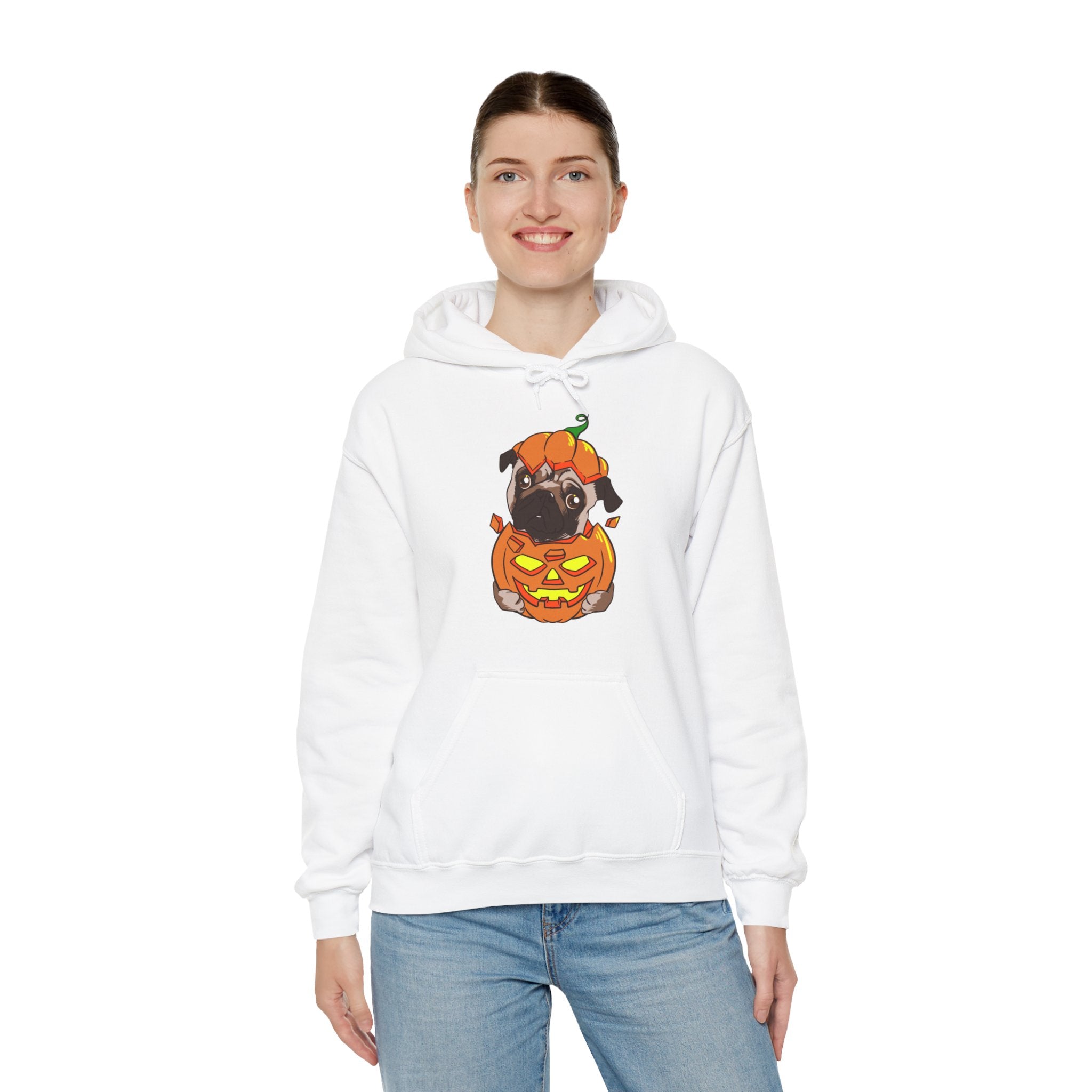 Halloween Hoodie: Pug Pumpkin