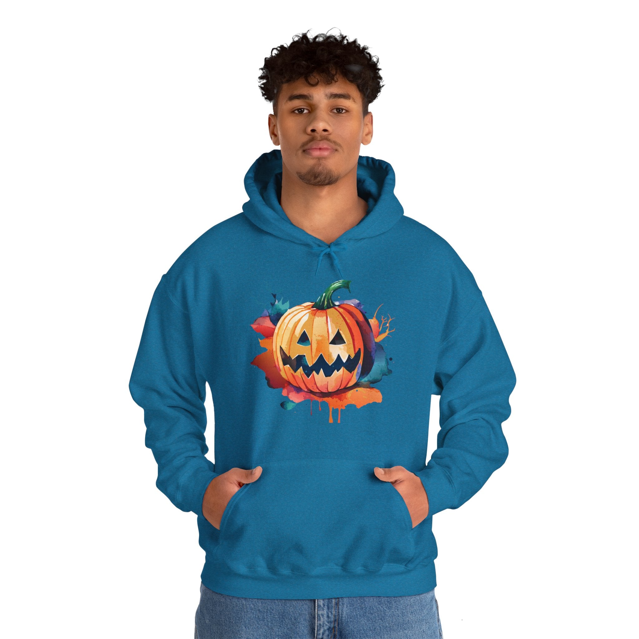 Halloween Hoodie: Watercolor Pumpkin