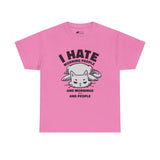 Cat T-Shirt: Hate Mornings & People