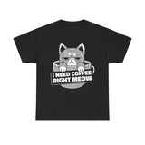 Cat T-Shirt: Coffee Right Meow