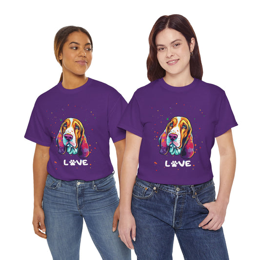 Dog T-Shirt: Bassett Hound Love