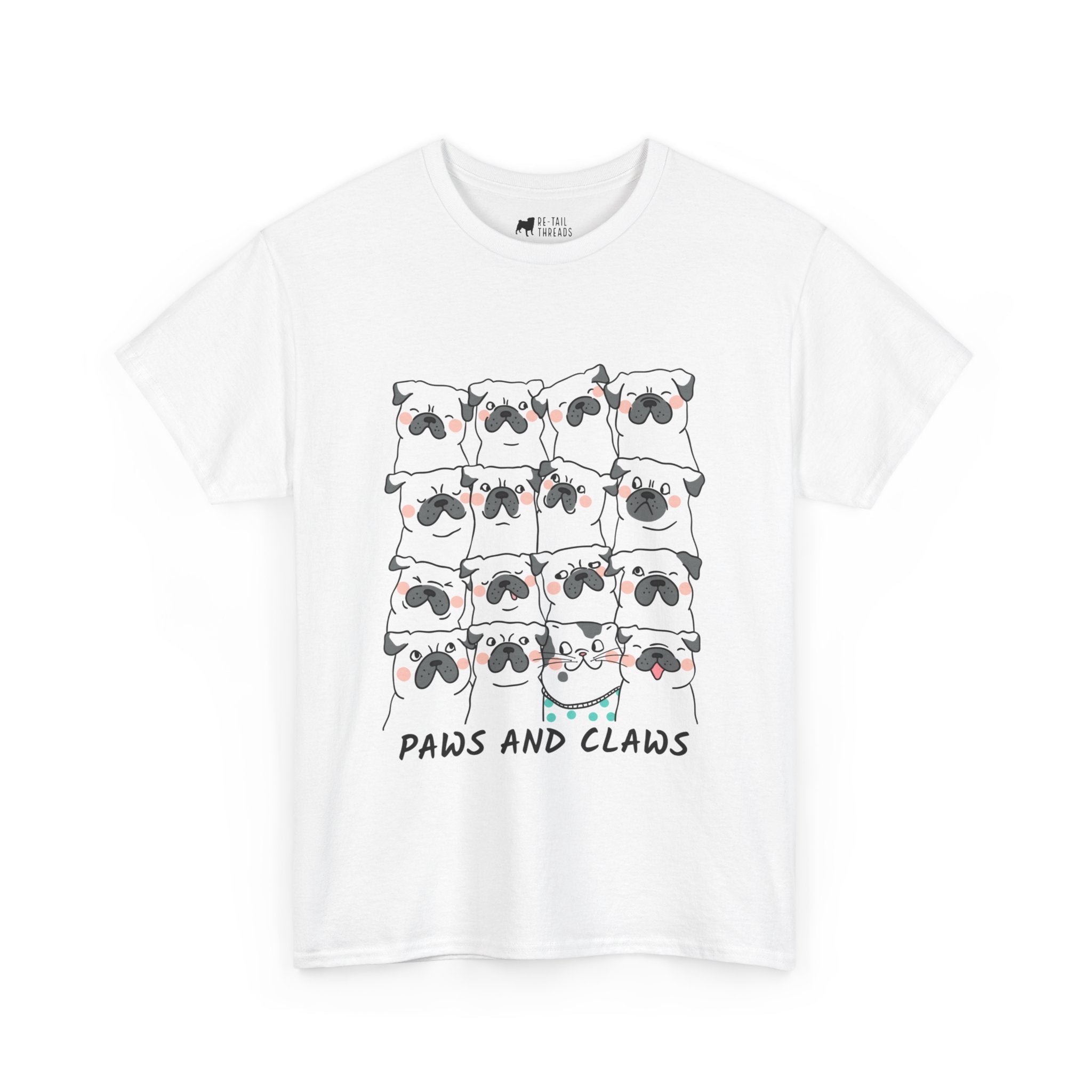 Pug T-Shirt: Paws And Claws