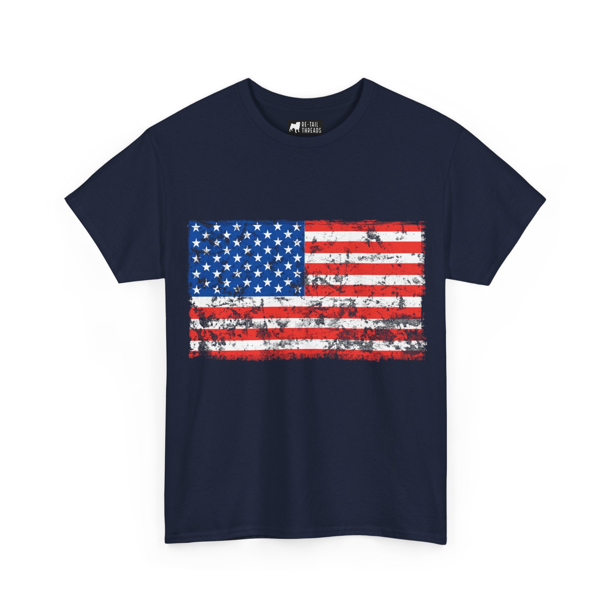 4th of July T-Shirt: Distressed American Flag