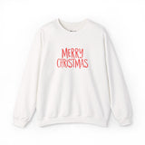 Embroidered Merry Christmas Crewneck Sweatshirt — Minimal Holiday Design