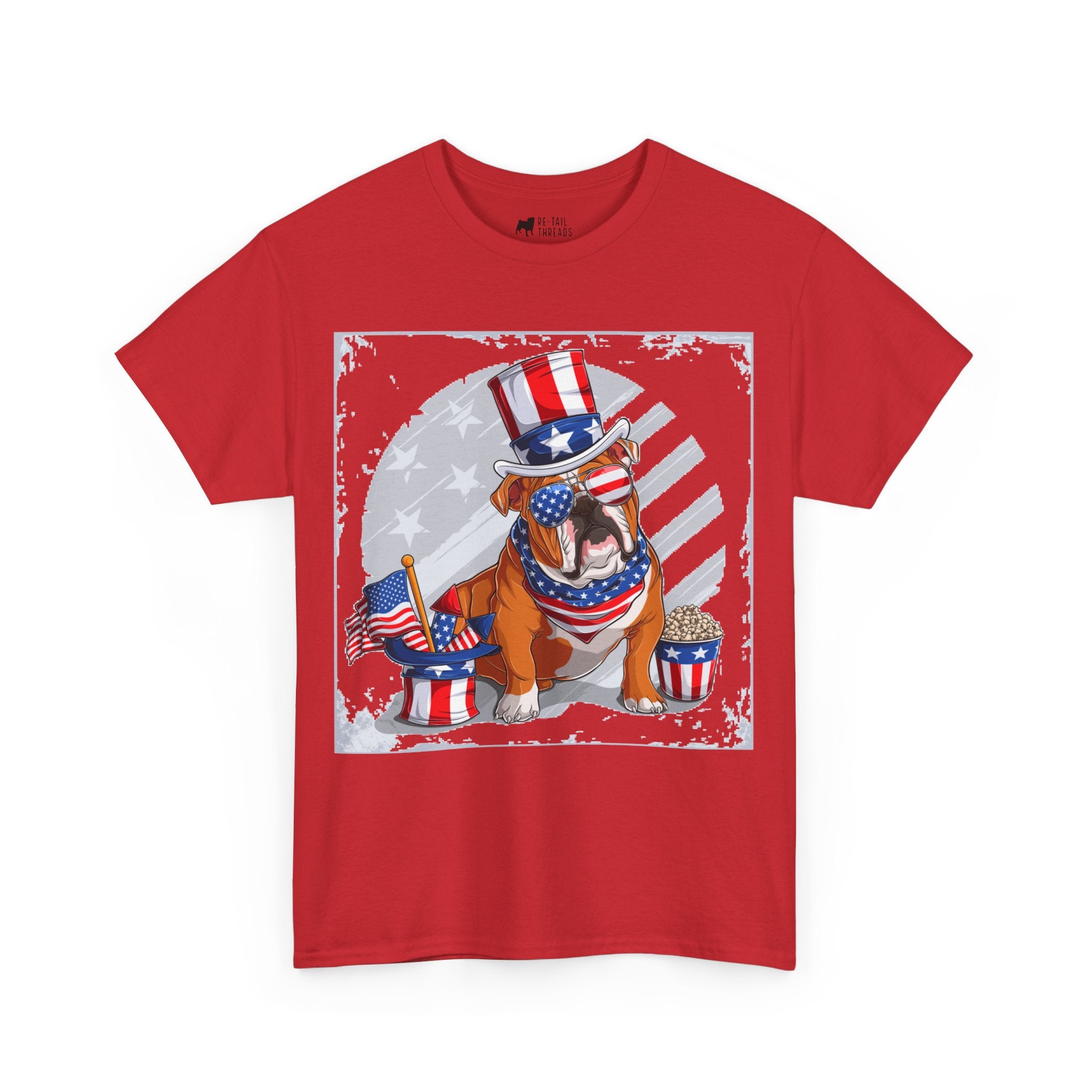 4th of July T-Shirt: Festive English Bulldog