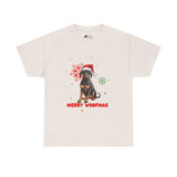 Christmas T-Shirt: Black and Tan Dog