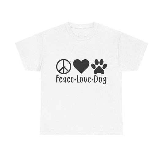 Dog T-Shirt: Peace Love Dog