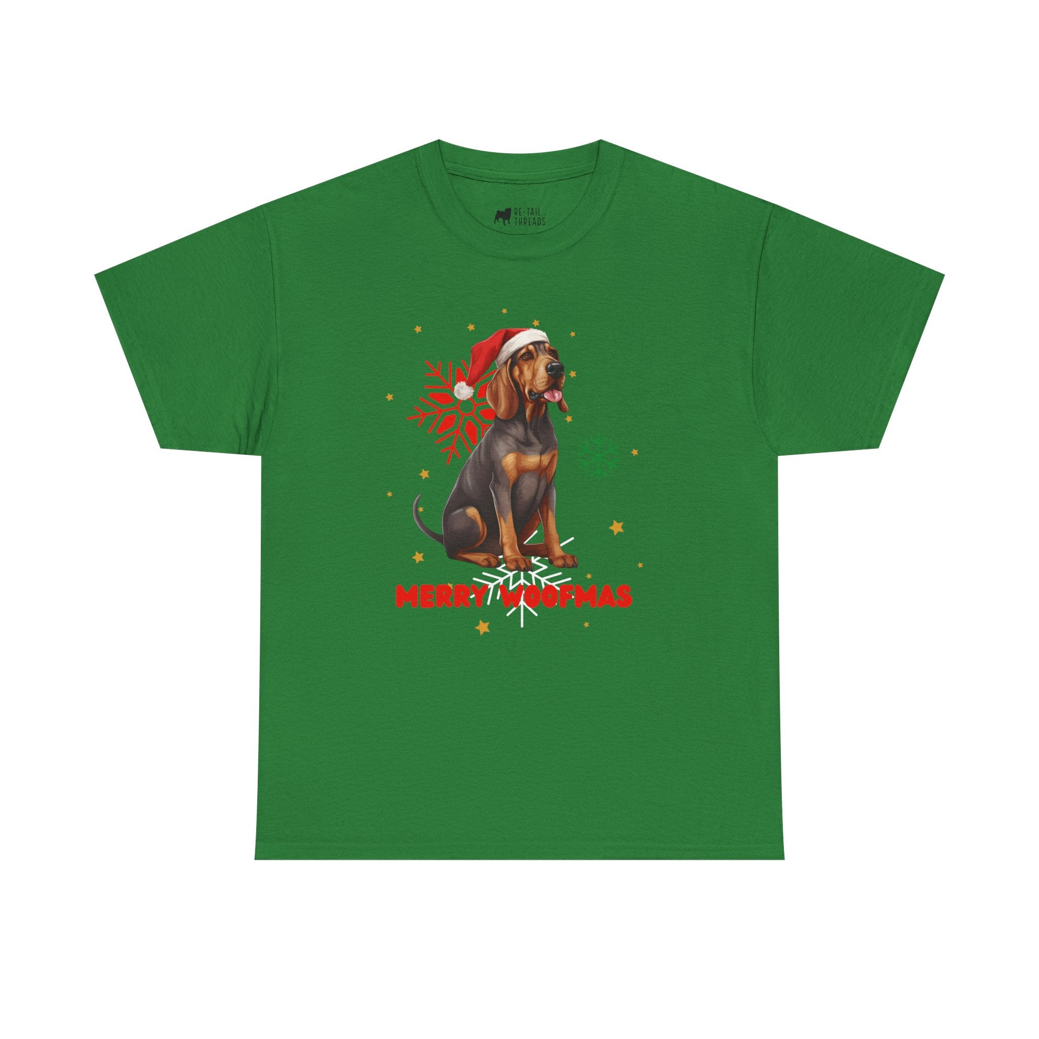 Christmas T-Shirt: Santa Hat Coonhound