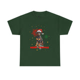 Christmas T-Shirt: Black and Tan Dog