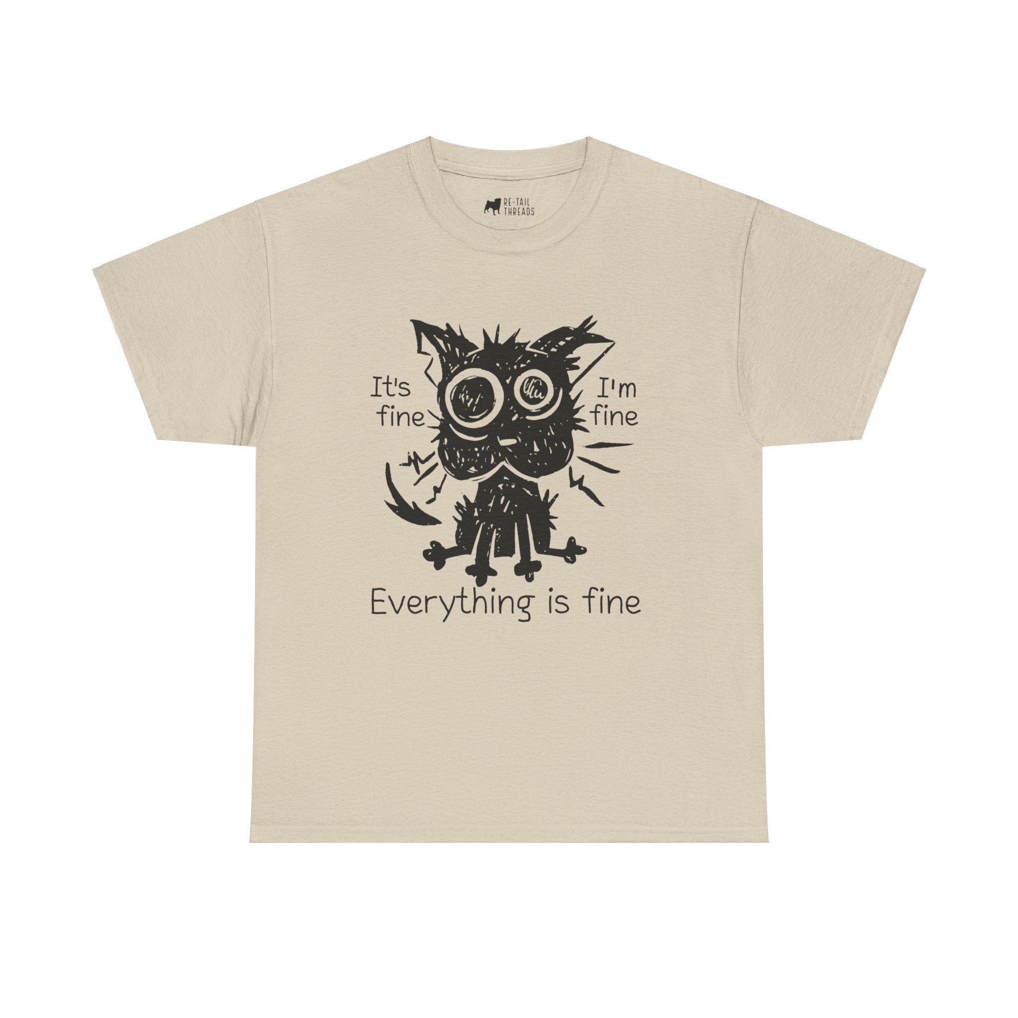 Cat T-Shirt: Everything Is Fine