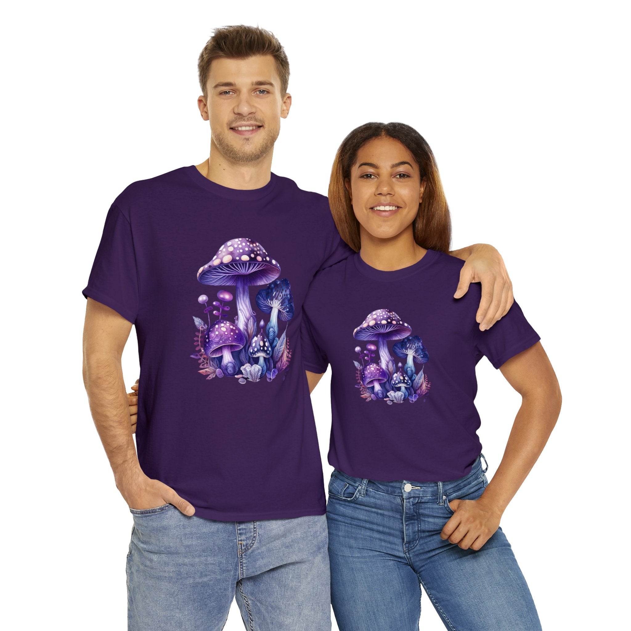 Mushroom T-Shirt: Large Mystical Mushrooms