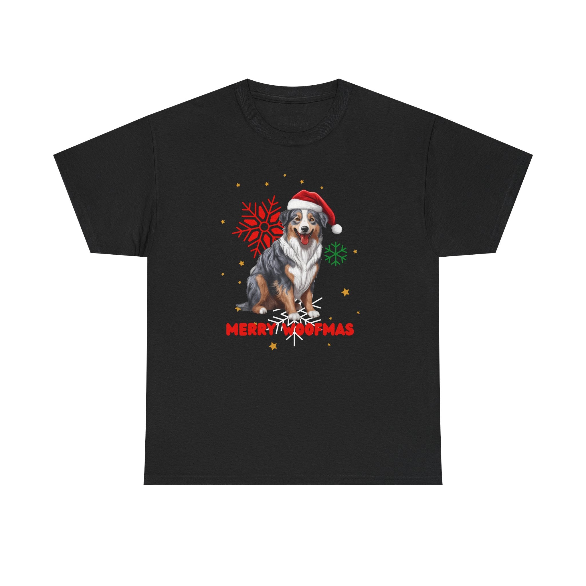 Christmas T-Shirt: Santa Hat Australian Shepard