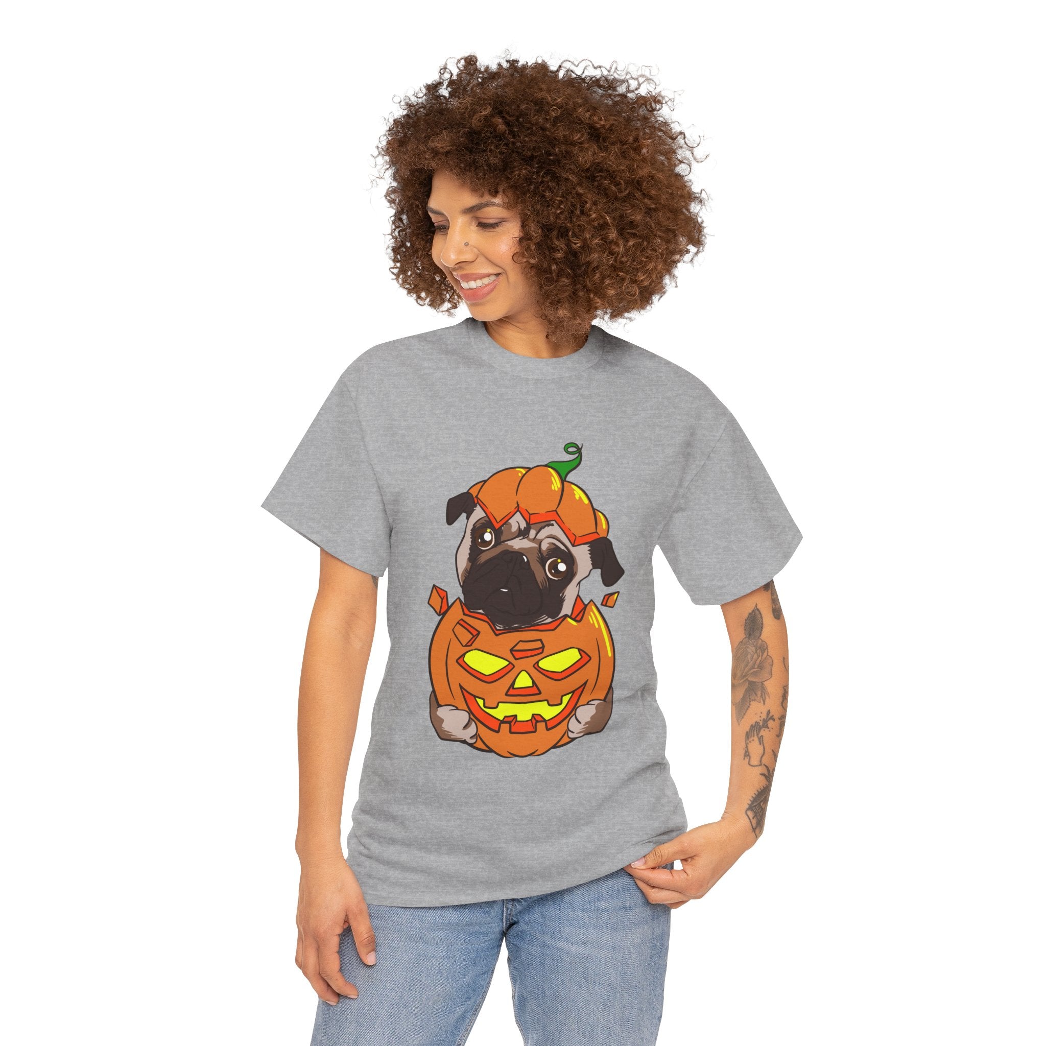 Halloween T-Shirt: Pug in a Pumpkin