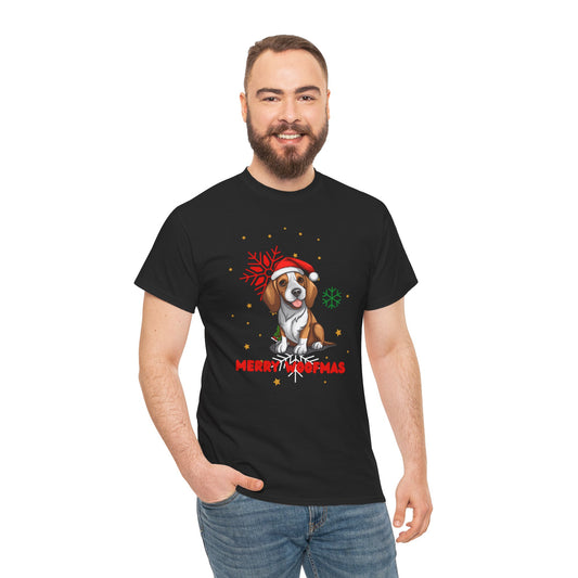 Christmas T-Shirt: Santa Hat Beagle