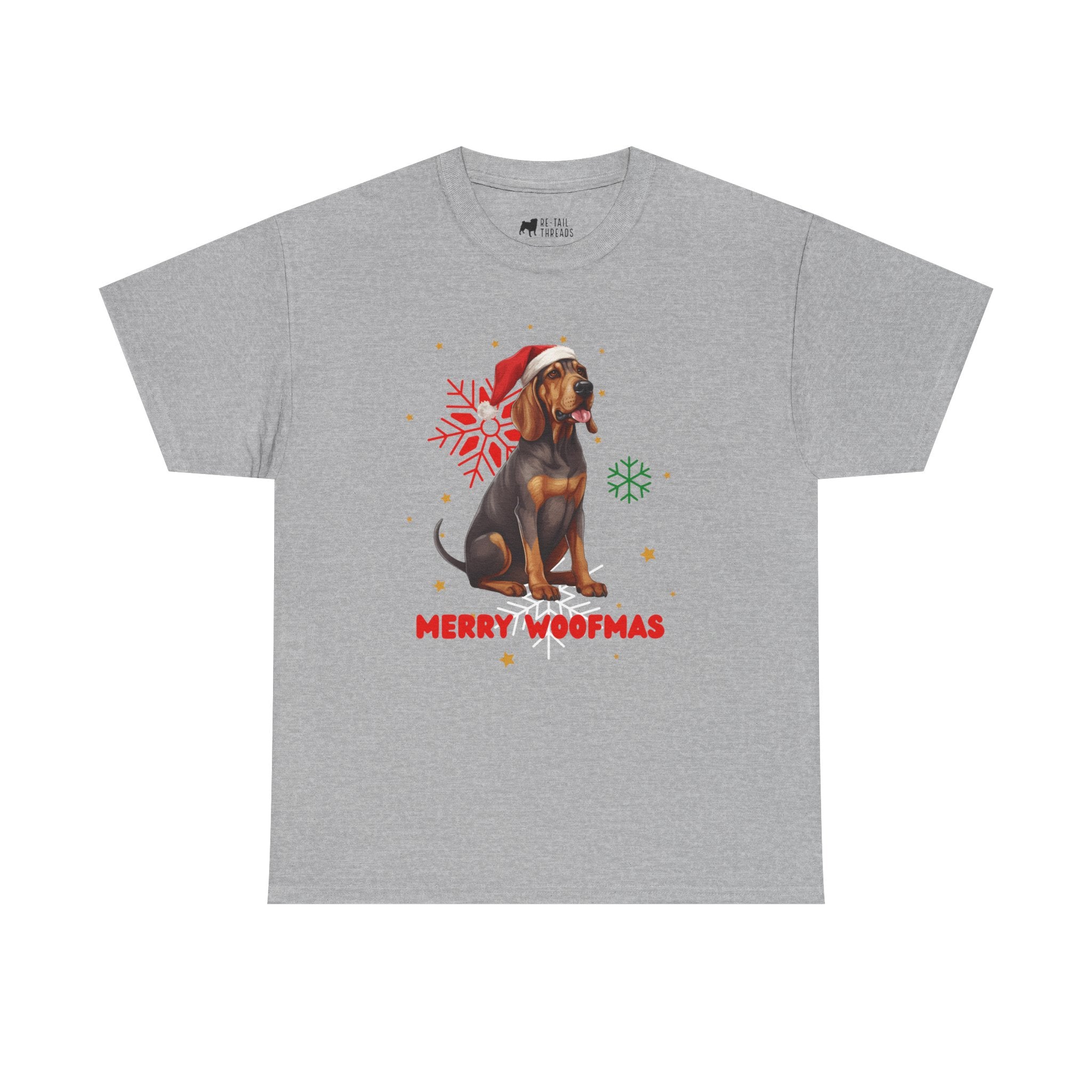Christmas T-Shirt: Santa Hat Coonhound