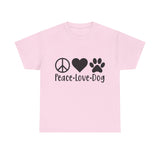 Dog T-Shirt: Peace Love Dog