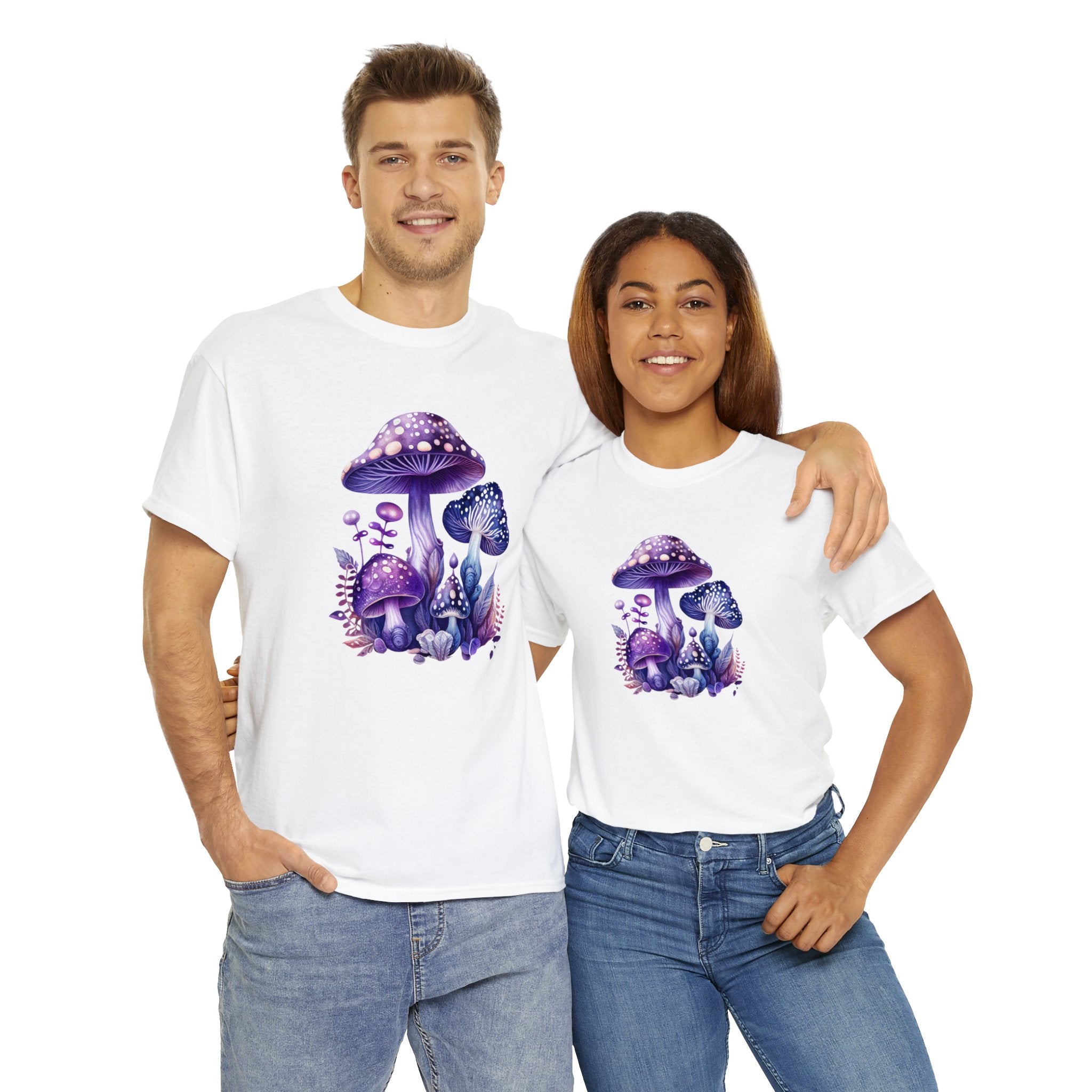 Mushroom T-Shirt: Large Mystical Mushrooms