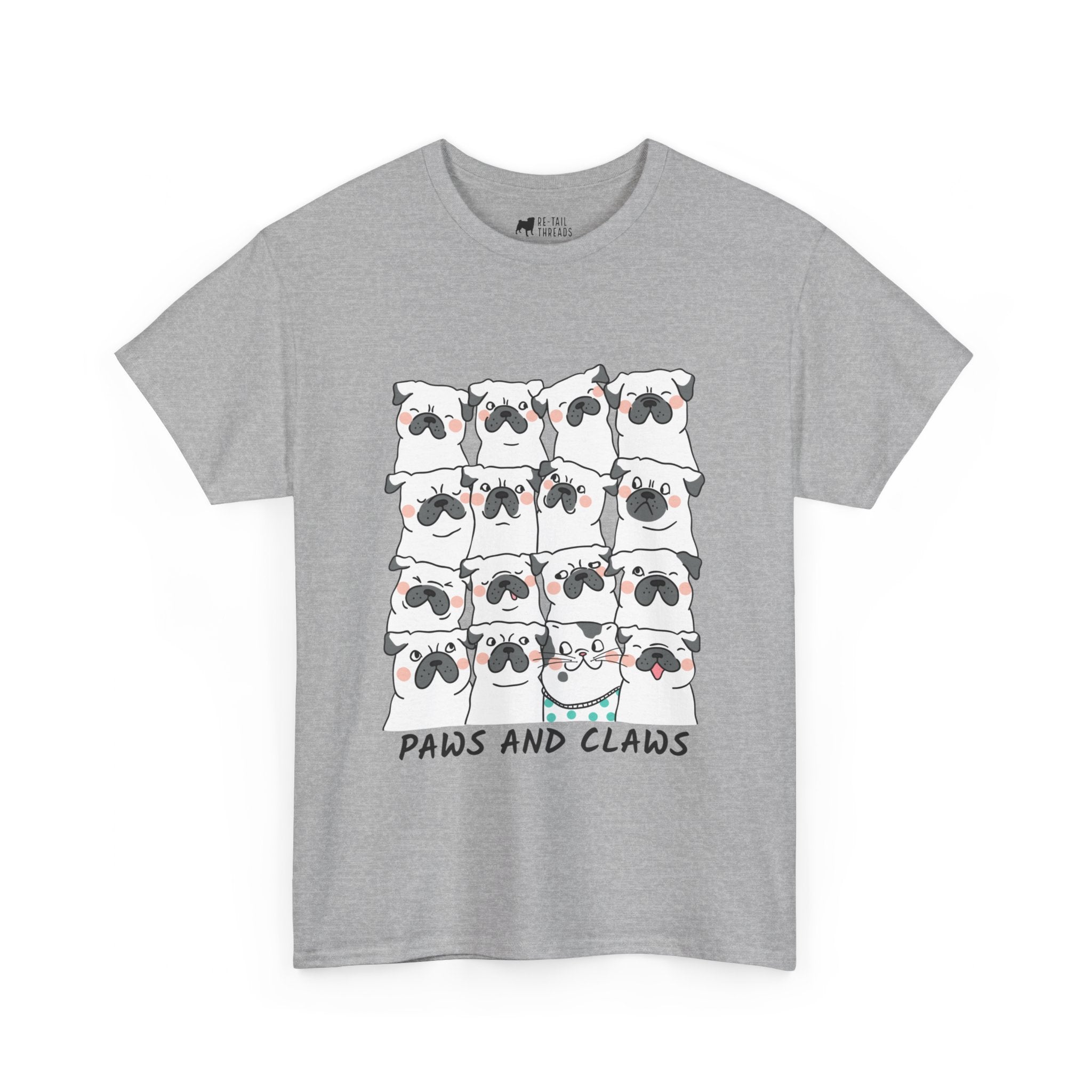 Pug T-Shirt: Paws And Claws